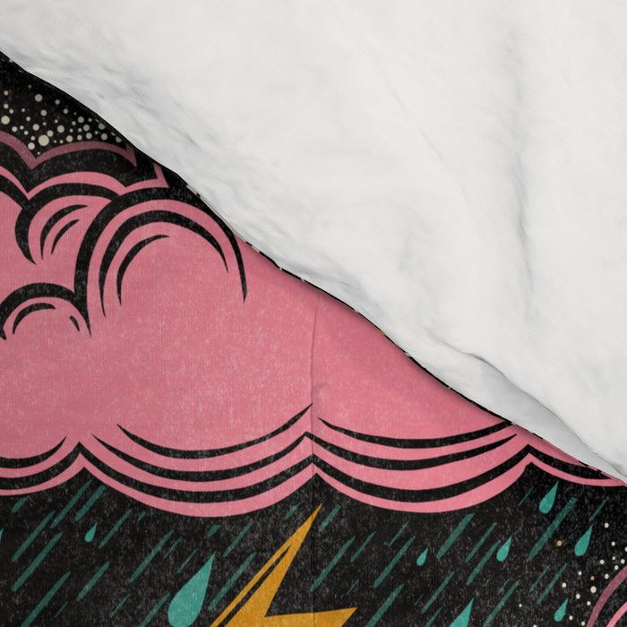 Stormy Night - black & pink Comforter Gallery Image 4