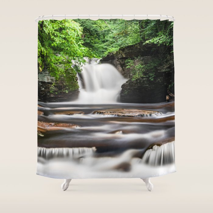 Appalachian Waterfall - Ricketts Glen Adventure Shower Curtain Gallery Image 1