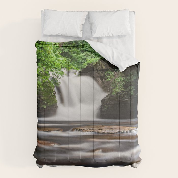 Appalachian Waterfall - Ricketts Glen Adventure Comforter Gallery Image 1