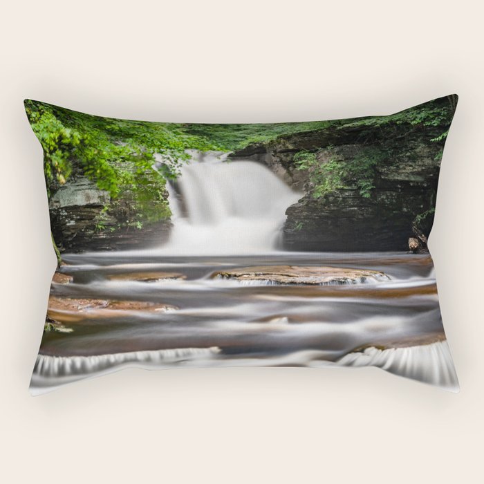 Appalachian Waterfall - Ricketts Glen Adventure Rectangular Pillow Gallery Image 2