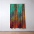 Colorful Rust Aesthetic Grunge Art Window Curtain Gallery Image 3