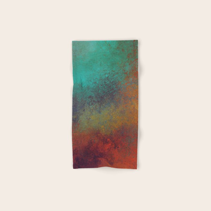 Colorful Rust Aesthetic Grunge Art Bath Towel Gallery Image 1