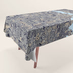 London color map city drawing illustration Thames Tablecloth Gallery Image 1