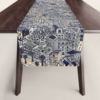London color map city drawing illustration Thames Table Runner Gallery Image 1