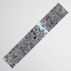 London color map city drawing illustration Thames Table Runner Gallery Image 3