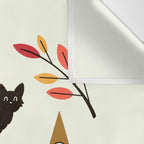 Black Cat Pumpkin Autumn Baking Motif Wall Tapestry Gallery Image 3