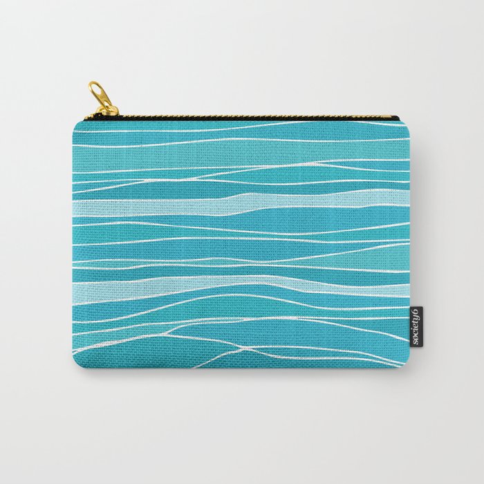 Blue Ocean Waves Carry All Pouch Gallery Image 1