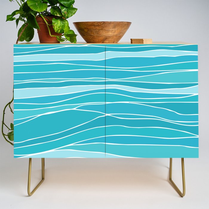 Blue Ocean Waves Credenza Gallery Image 1