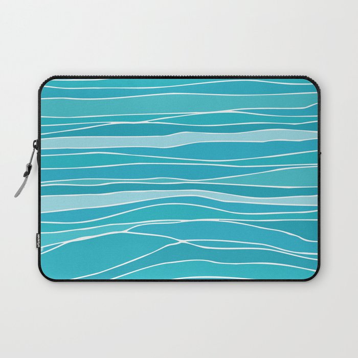 Blue Ocean Waves Laptop Sleeve Gallery Image 1