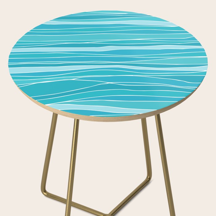 Blue Ocean Waves Side Table Gallery Image 2