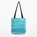 Blue Ocean Waves Tote Bag Gallery Image 2