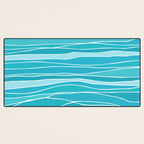 Blue Ocean Waves Desk Mat Gallery Image 3