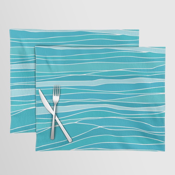 Blue Ocean Waves Placemat Gallery Image 1