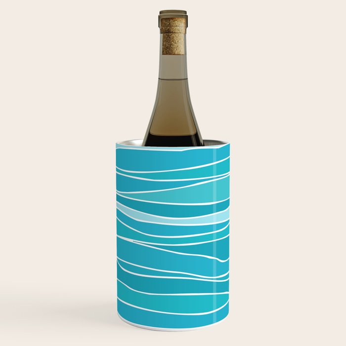 Blue Ocean Waves Wine Chiller Gallery Image 3