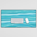 Blue Ocean Waves Desk Mat Gallery Image 1