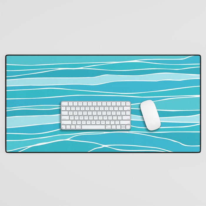 Blue Ocean Waves Desk Mat Gallery Image 1