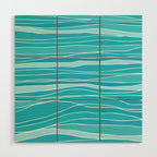 Blue Ocean Waves Wood Wall Art Gallery Image 1