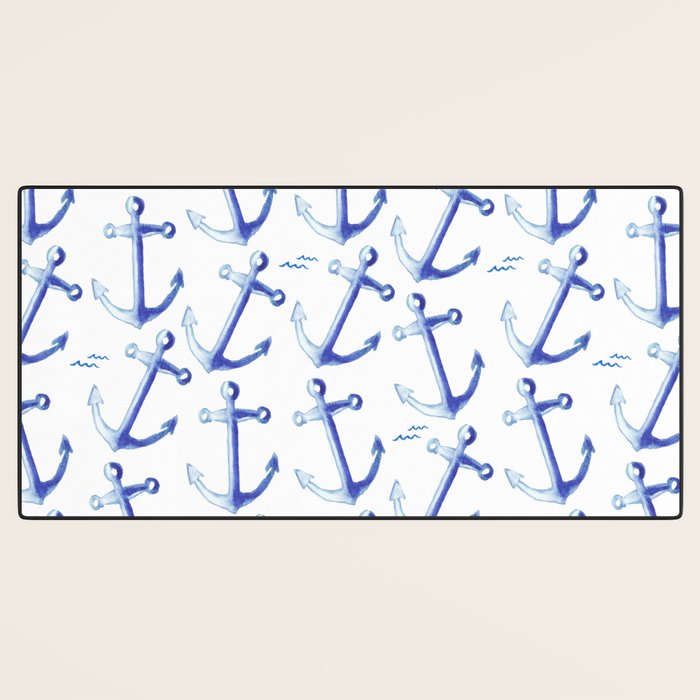 Watercolor Anchor Desk Mat Gallery Image 3