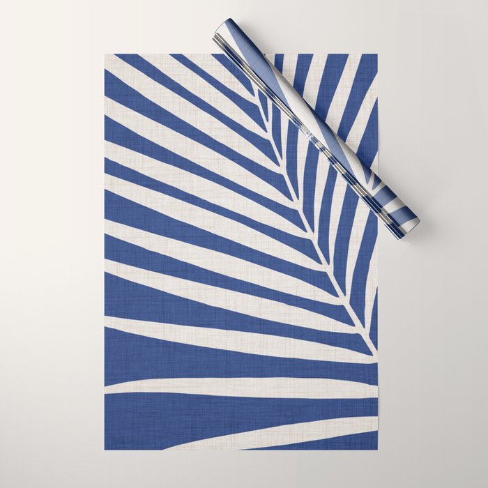 Indigo Palm Minimal Botanical Wrapping Paper Gallery Image 1