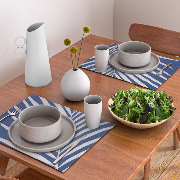Indigo Palm Minimal Botanical Placemat Gallery Image 2