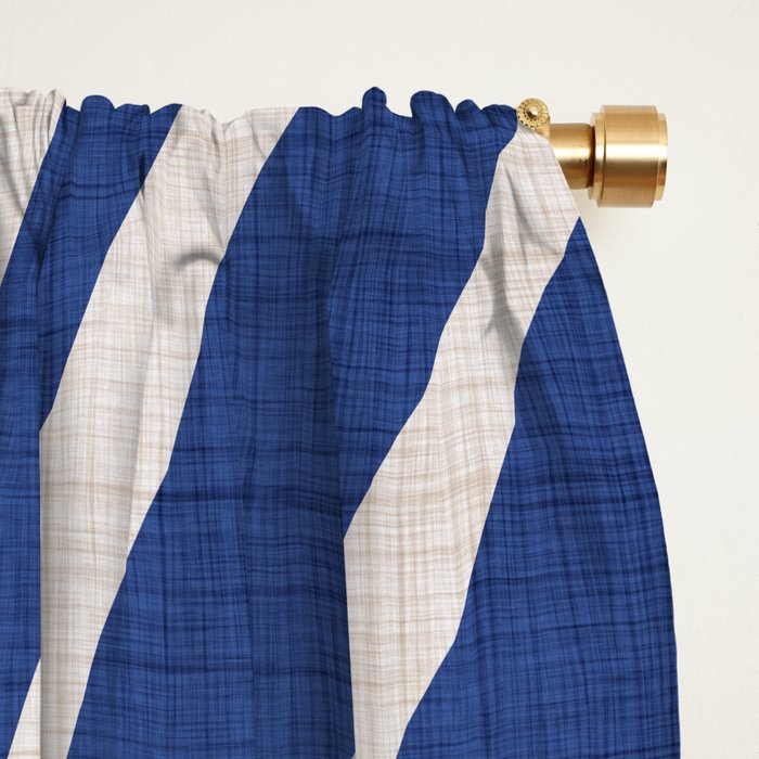 Indigo Palm Minimal Botanical Window Curtain Gallery Image 2