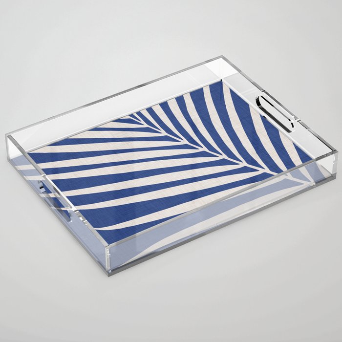 Indigo Palm Minimal Botanical Acrylic Tray Gallery Image 1