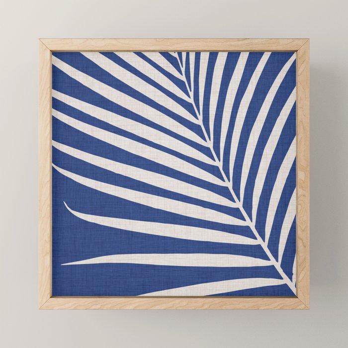Indigo Palm Minimal Botanical Mini Art Print Gallery Image 1