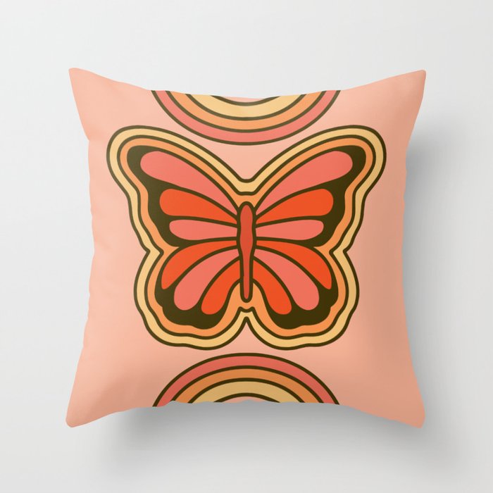 Funky Butterfly Throw Pillow Gallery Image 1