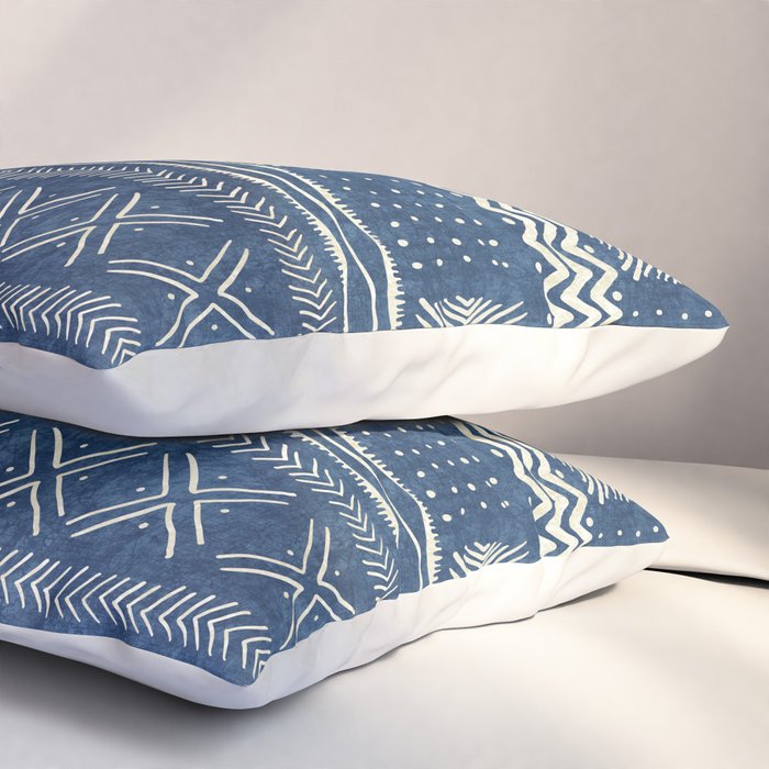 Geometric Stripe Blue Pillow Sham Gallery Image 3