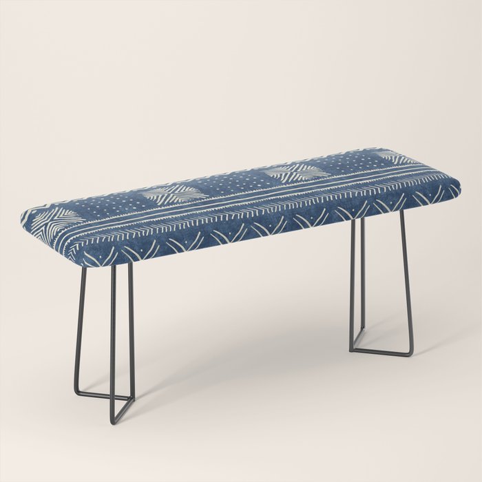 Geometric Stripe Blue Bench Gallery Image 1