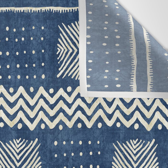 Geometric Stripe Blue Wall Tapestry Gallery Image 3