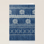 Geometric Stripe Blue Stationery Card Gallery Image 2