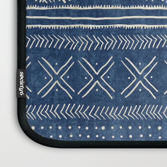 Geometric Stripe Blue Laptop Sleeve Gallery Image 3