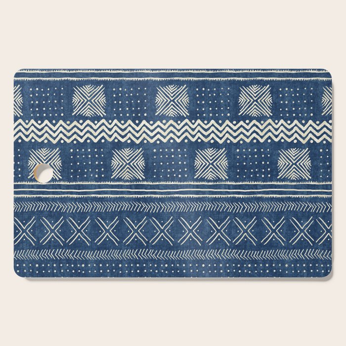Geometric Stripe Blue Cutting Board Gallery Image 1