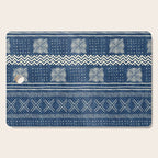 Geometric Stripe Blue Cutting Board Gallery Image 1