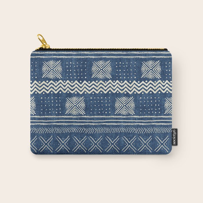 Geometric Stripe Blue Carry All Pouch Gallery Image 1