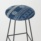 Geometric Stripe Blue Stool Gallery Image 2