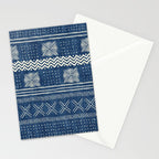 Geometric Stripe Blue Stationery Card Gallery Image 2