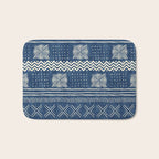 Geometric Stripe Blue Bath Mat Gallery Image 1