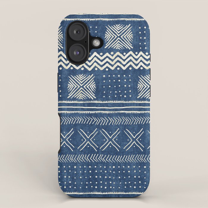 Geometric Stripe Blue iPhone Case Gallery Image 1