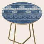 Geometric Stripe Blue Side Table Gallery Image 2