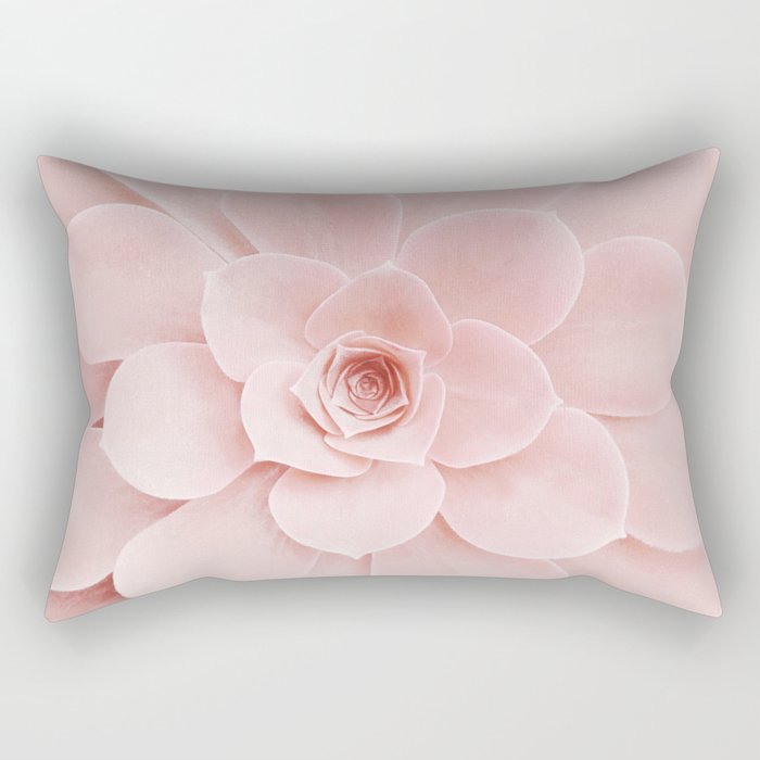 Blush Succulent Rectangular Pillow Gallery Image 2