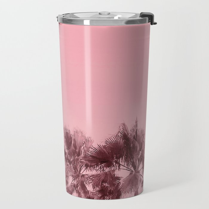 Tranquillity - flamingo pink Travel Mug Gallery Image 2