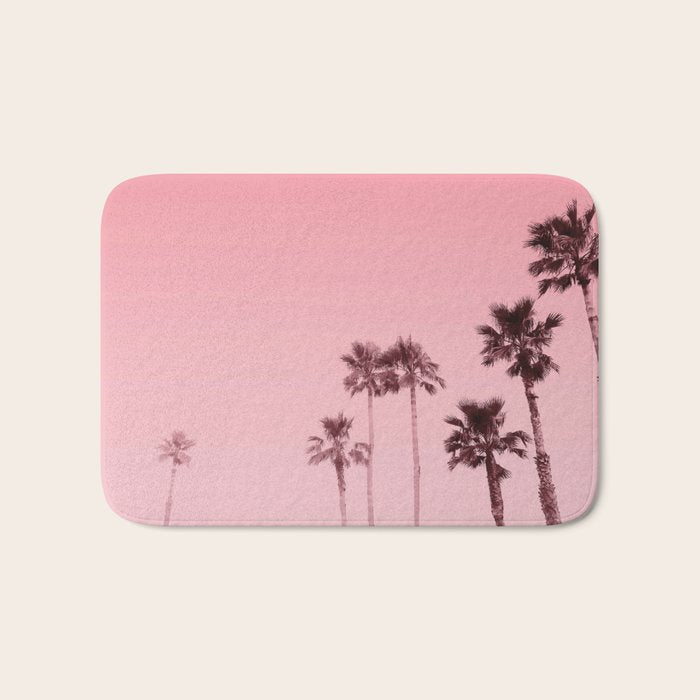 Tranquillity - flamingo pink Bath Mat Gallery Image 1
