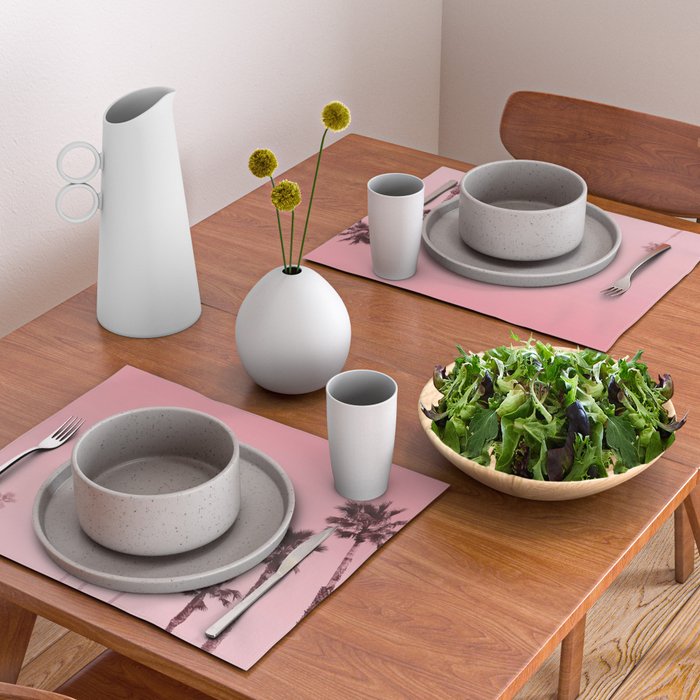 Tranquillity - flamingo pink Placemat Gallery Image 2