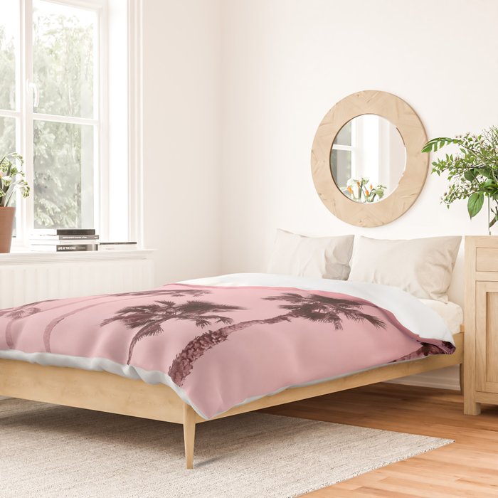 Tranquillity - flamingo pink Duvet Cover Gallery Image 2