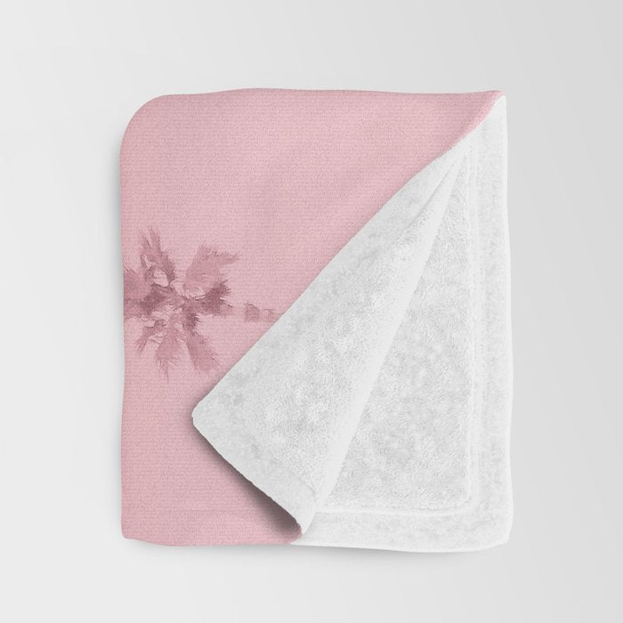 Tranquillity - flamingo pink Throw Blanket Gallery Image 3