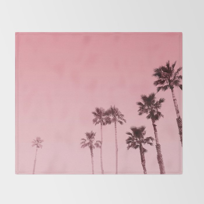 Tranquillity - flamingo pink Throw Blanket Gallery Image 2