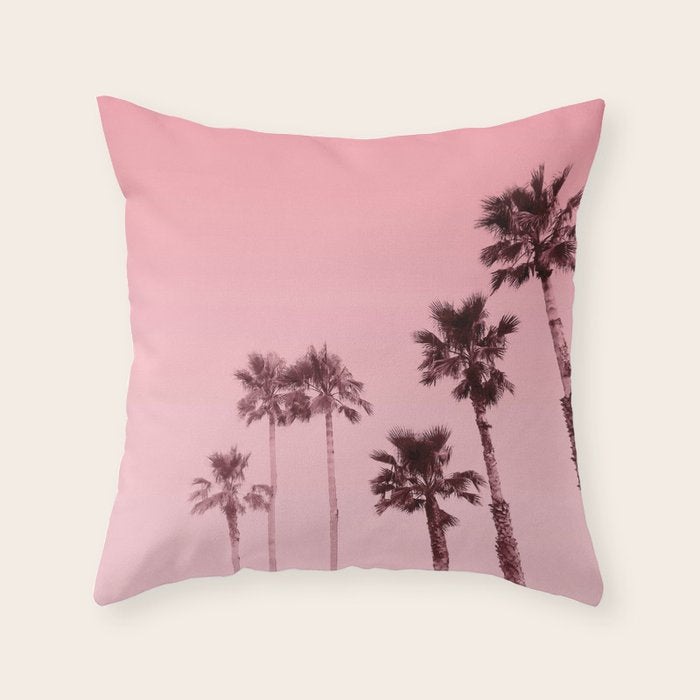 Tranquillity - flamingo pink Throw Pillow Gallery Image 1