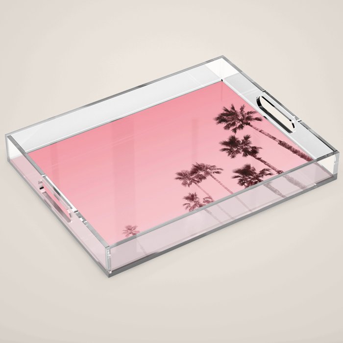 Tranquillity - flamingo pink Acrylic Tray Gallery Image 1